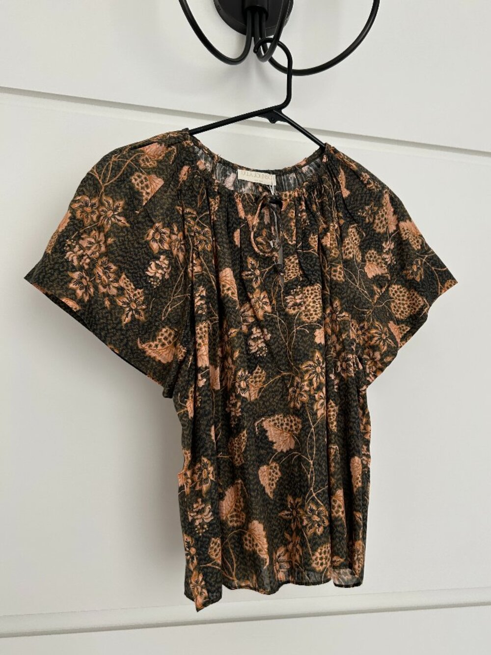 NWT Ulla Johnson Sena Top Balsam Green Floral Boho Blouse Size 0